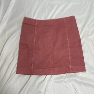 ❤️178 Jolt Dusty Pink Denim Mini Skirt Size 9 29W Stretch Y2K Fitted